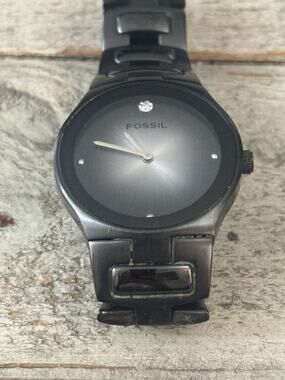 Fossil Arkitekt FS-4166 Black Stainless Steel Analog Quartz Watch 50M